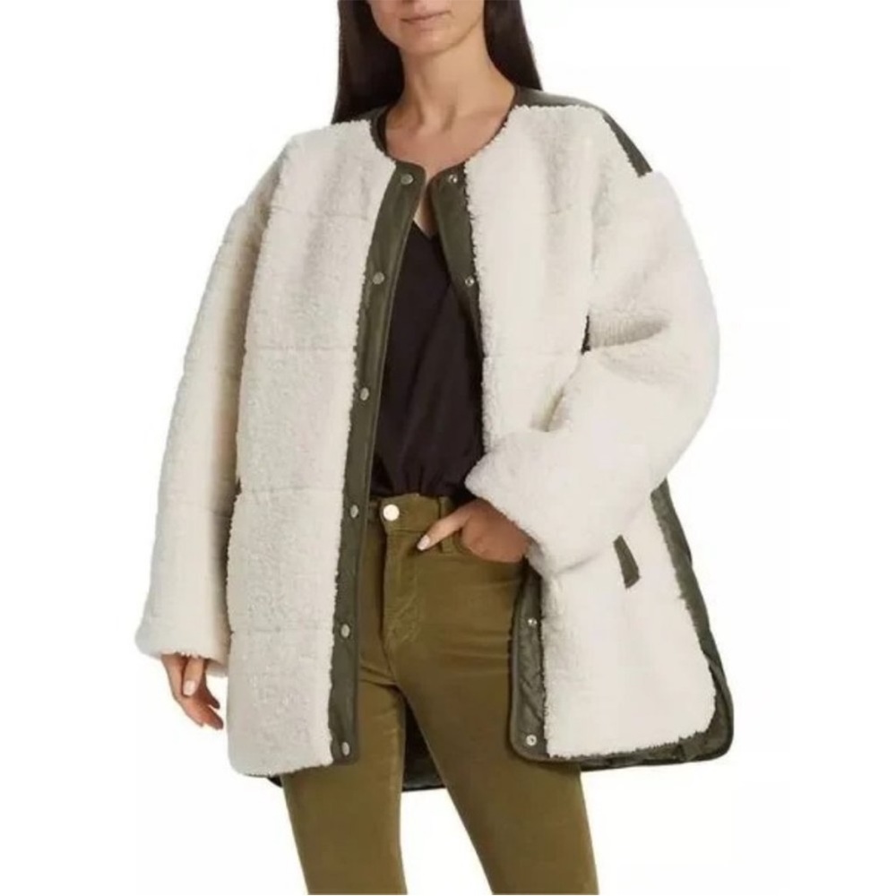 Frame Oversized Sherpa Army Jacket M - Picture 4 of 7